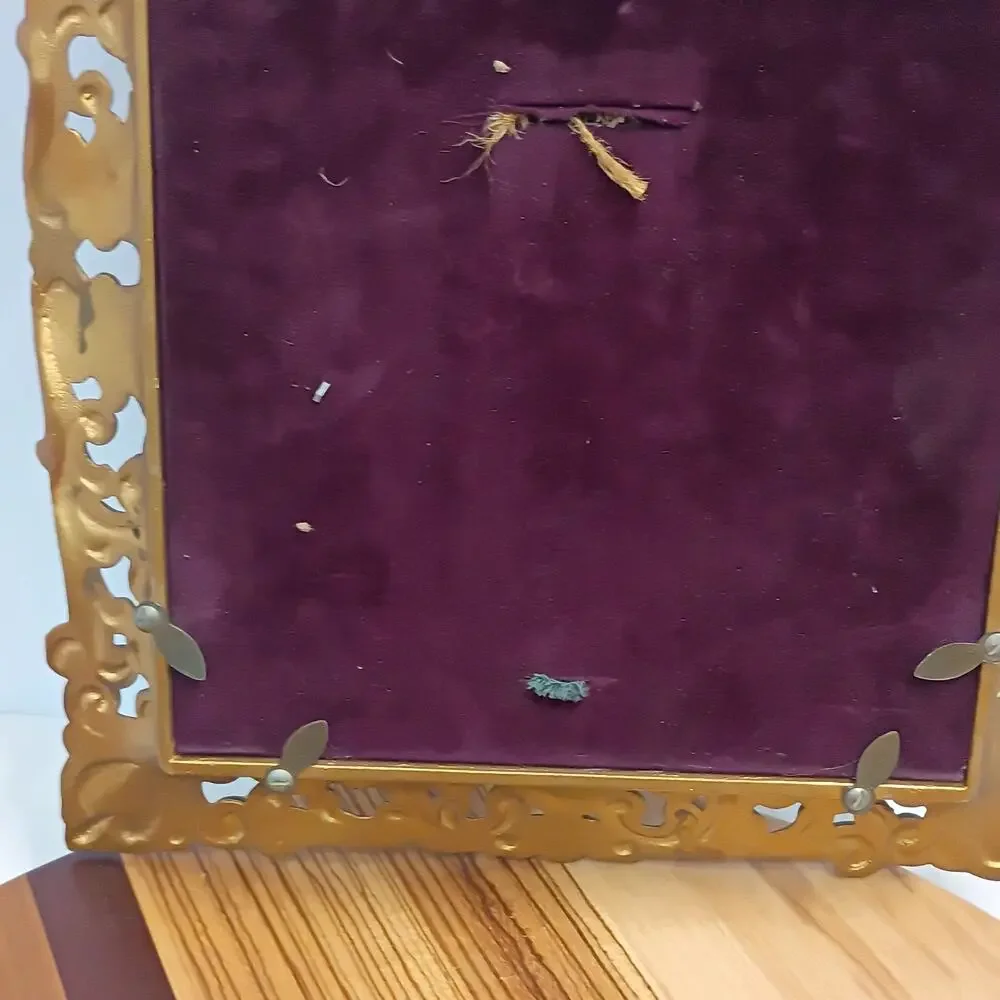 Antique Gold Tone Frame Victorian Baroque Art Nouveau Vintage 13x11 OD 9x7 ID